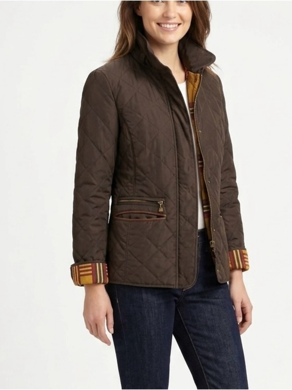 Lauren Jeans Co Ralph Lauren Brown Quilted Puffer Jacket